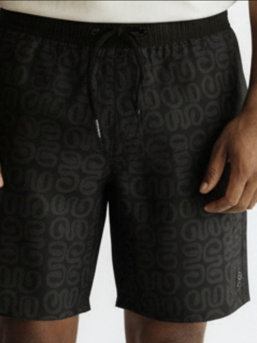 Quiksilver Black Tonal Logo Swim Boardshorts